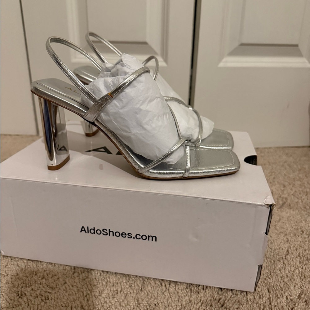 Aldo Silver Meagan Heels